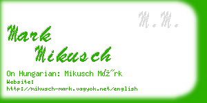 mark mikusch business card